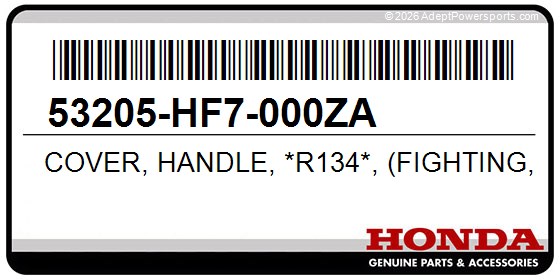Honda 53205-HF7-000ZA Cover, Handle, *R134*, (Fighting, Red)