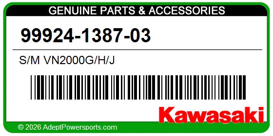Kawasaki 99924-1387-03 S/M Vn2000g/H/J