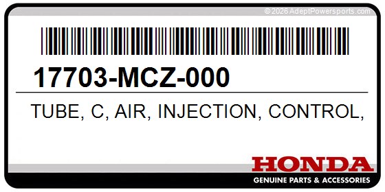 Honda 17703-MCZ-000 Tube, C, Air, Injection, Control, Valve