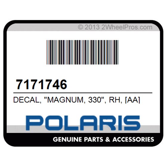 Polaris 7171746 Decal, "Magnum, 330", Rh, [Aa]