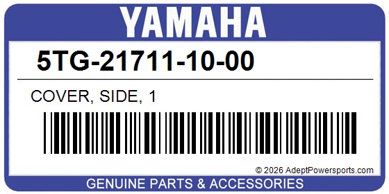 Yamaha 5TG-21711-10-00 Cover, Side, 1