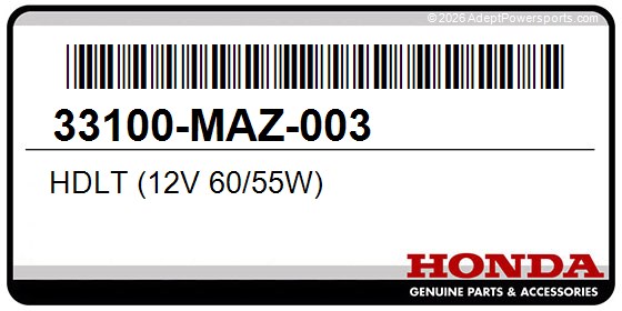 Honda 33100-MAZ-003 Hdlt (12V 60/55W)