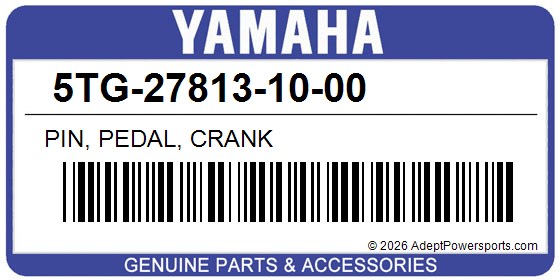 Yamaha 5TG-27813-10-00 Pin, Pedal, Crank