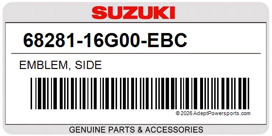 Suzuki 68281-16G00-EBC Emblem, Side