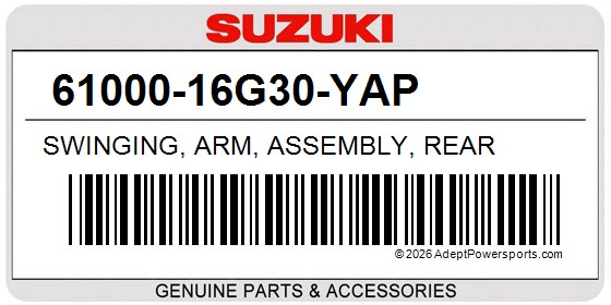 Suzuki 61000-16G30-YAP Swinging, Arm, Assembly, Rear