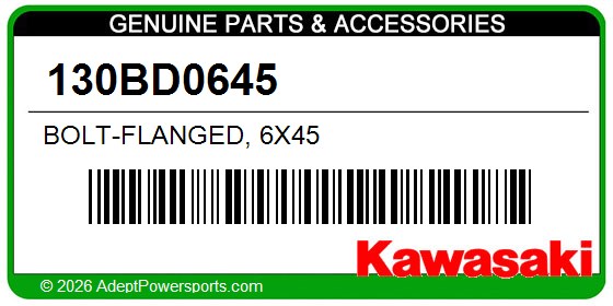 Kawasaki 130BD0645 Bolt-Flanged, 6X45