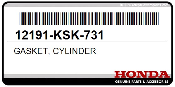 Honda 12191-KSK-731 Gasket, Cylinder