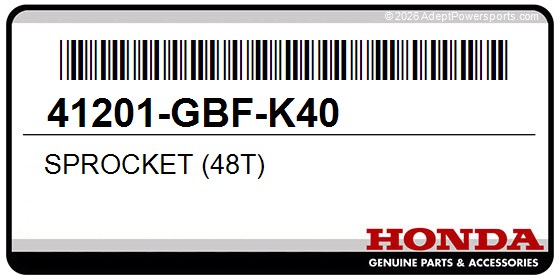 Honda 41201-GBF-K40 Sprocket (48T)