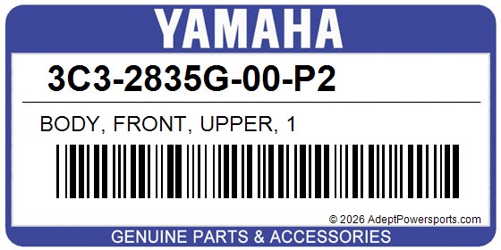 Yamaha 3C3-2835G-00-P2 Body, Front, Upper, 1