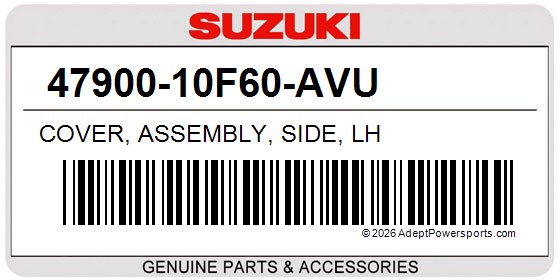 Suzuki 47900-10F60-AVU Cover, Assembly, Side, Lh