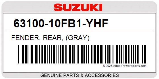 Suzuki 63100-10FB1-YHF Fender, Rear, (Gray)