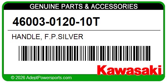 Kawasaki 46003-0120-10T Handle, F.P.Silver