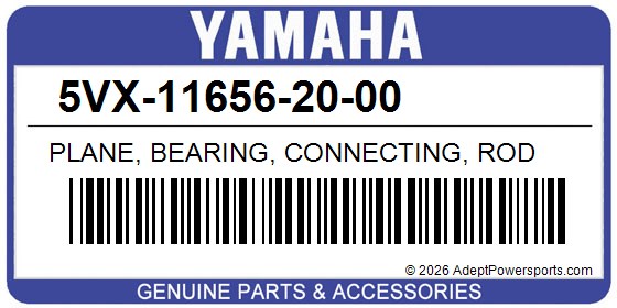 Yamaha 5VX-11656-20-00 Plane, Bearing, Connecting, Rod