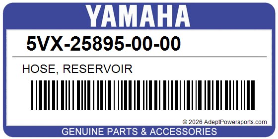 Yamaha 5VX-25895-00-00 Hose, Reservoir
