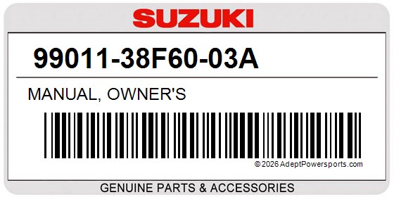 Suzuki 99011-38F60-03A Manual, Owner's