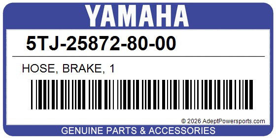 Yamaha 5TJ-25872-80-00 Hose, Brake, 1