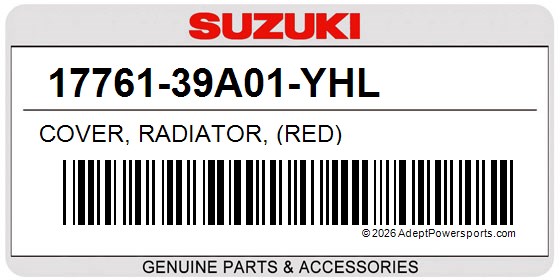 Suzuki 17761-39A01-YHL Cover, Radiator, (Red)