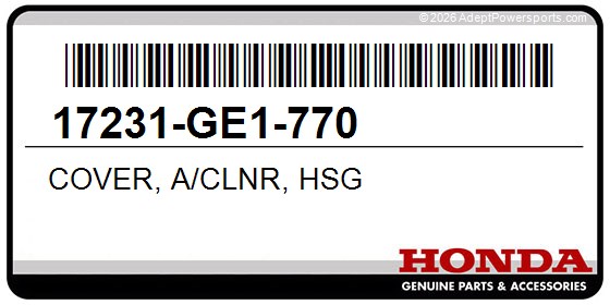Honda 17231-GE1-770 Cover, A/Clnr, Hsg