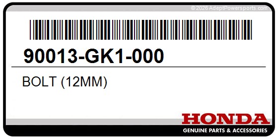 Honda 90013-GK1-000 Bolt (12Mm)