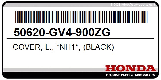 Honda 50620-GV4-900ZG Cover, L., *Nh1*, (Black)