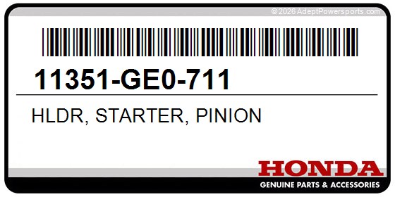 Honda 11351-GE0-711 Hldr, Starter, Pinion