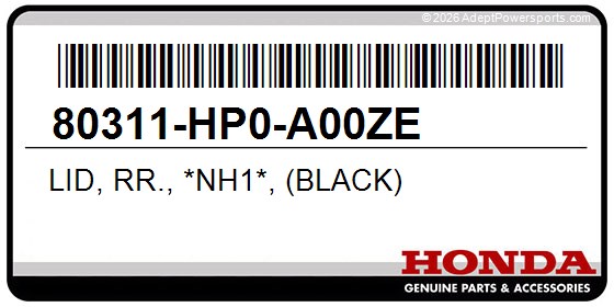 Honda 80311-HP0-A00ZE Lid, Rr., *Nh1*, (Black)