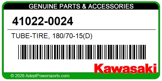 Kawasaki 41022-0024 Tube-Tire, 180/70-15(D)