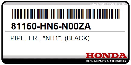 Honda 81150-HN5-N00ZA Pipe, Fr., *Nh1*, (Black)