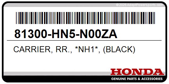 Honda 81300-HN5-N00ZA Carrier, Rr., *Nh1*, (Black)