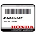 Honda 43141-HN5-671 Cam, Rr., Brake