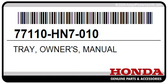 Honda 77110-HN7-010 Tray, Owner's, Manual