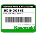 Kawasaki 35019-0033-6Z Flap, Rr, Rh, F.Black