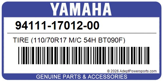 Yamaha 94111-17012-00 Tire (110/70R17 M/C 54H Bt090f)