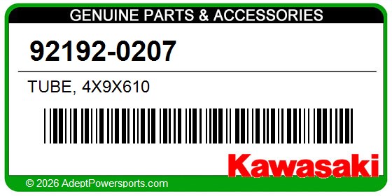 Kawasaki 92192-0207 Tube, 4X9x610