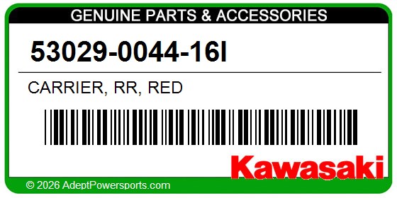 Kawasaki 53029-0044-16I Carrier, Rr, Red