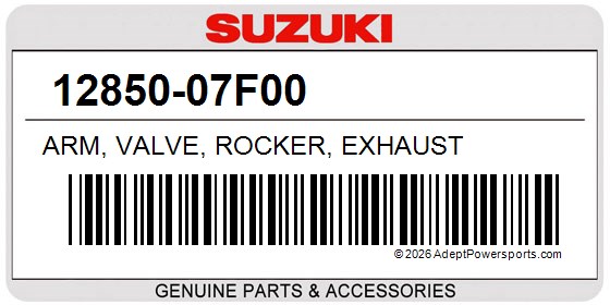 Suzuki 12850-07F00 Arm, Valve, Rocker, Exhaust