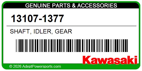 Kawasaki 13107-1377 Shaft, Idler, Gear