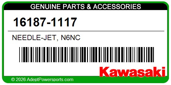 Kawasaki 16187-1117 Needle-Jet, N6nc