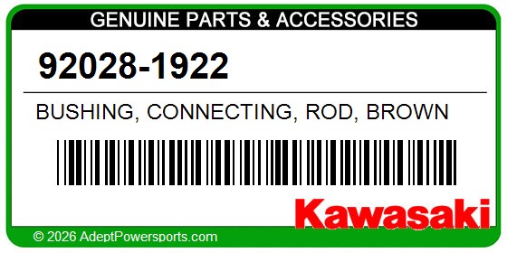 Kawasaki 92028-1922 Bushing, Connecting, Rod, Brown