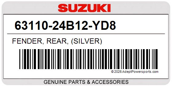 Suzuki 63110-24B12-YD8 Fender, Rear, (Silver)