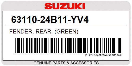 Suzuki 63110-24B11-YV4 Fender, Rear, (Green)