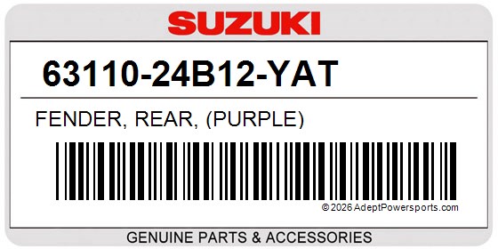 Suzuki 63110-24B12-YAT Fender, Rear, (Purple)