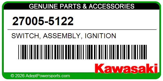 Kawasaki 27005-5122 Switch, Assembly, Ignition