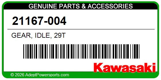 Kawasaki 21167-004 Gear, Idle, 29T