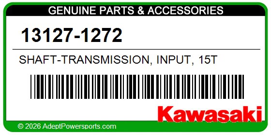 Kawasaki 13127-1272 Shaft-Transmission, Input, 15T