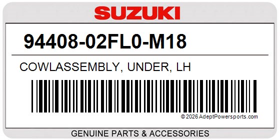 Suzuki 94408-02FL0-M18 Cowlassembly, Under, Lh