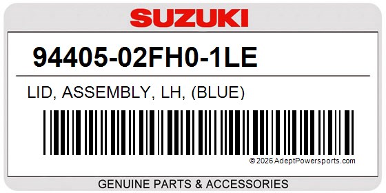 Suzuki 94405-02FH0-1LE Lid, Assembly, Lh, (Blue)