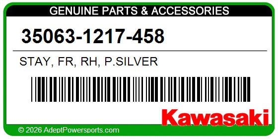 Kawasaki 35063-1217-458 Stay, Fr, Rh, P.Silver