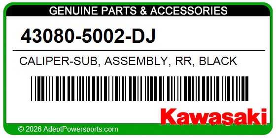 Kawasaki 43080-5002-DJ Caliper-Sub, Assembly, Rr, Black