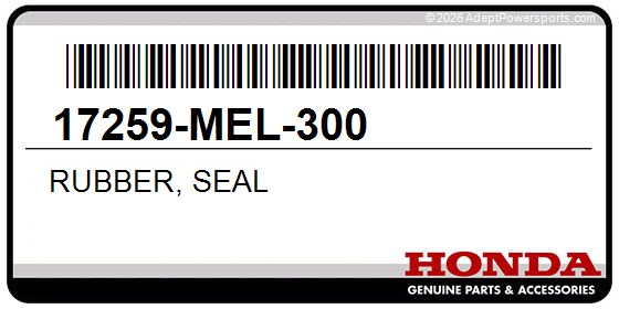 Honda 17259-MEL-300 Rubber, Seal